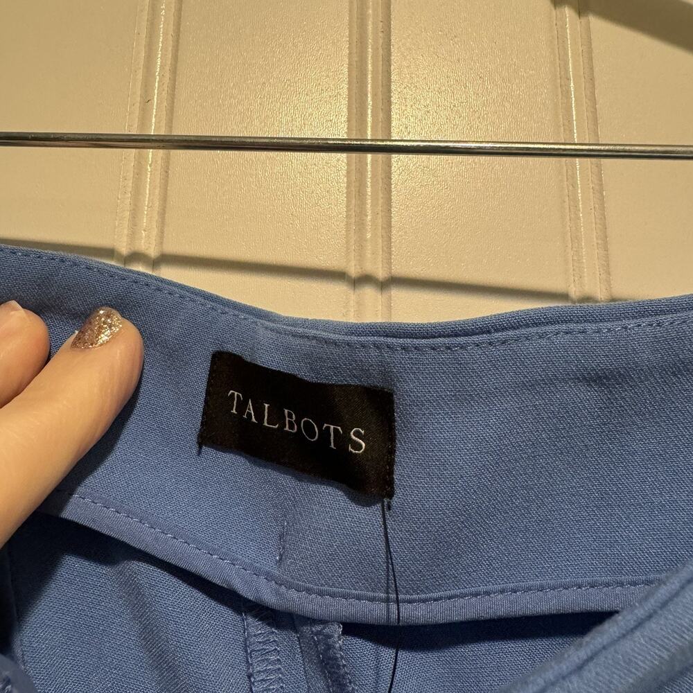 Talbots Blue Providence Pants Flare Leg High Waisted NEW Size 22 Petite - Picture 5 of 9